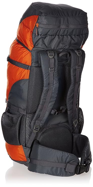 WILDCRAFT 60L Nylon Rucksack – Water-Resistant Travel & Hiking Backpack with Adjustable Straps, Orange - Image 2